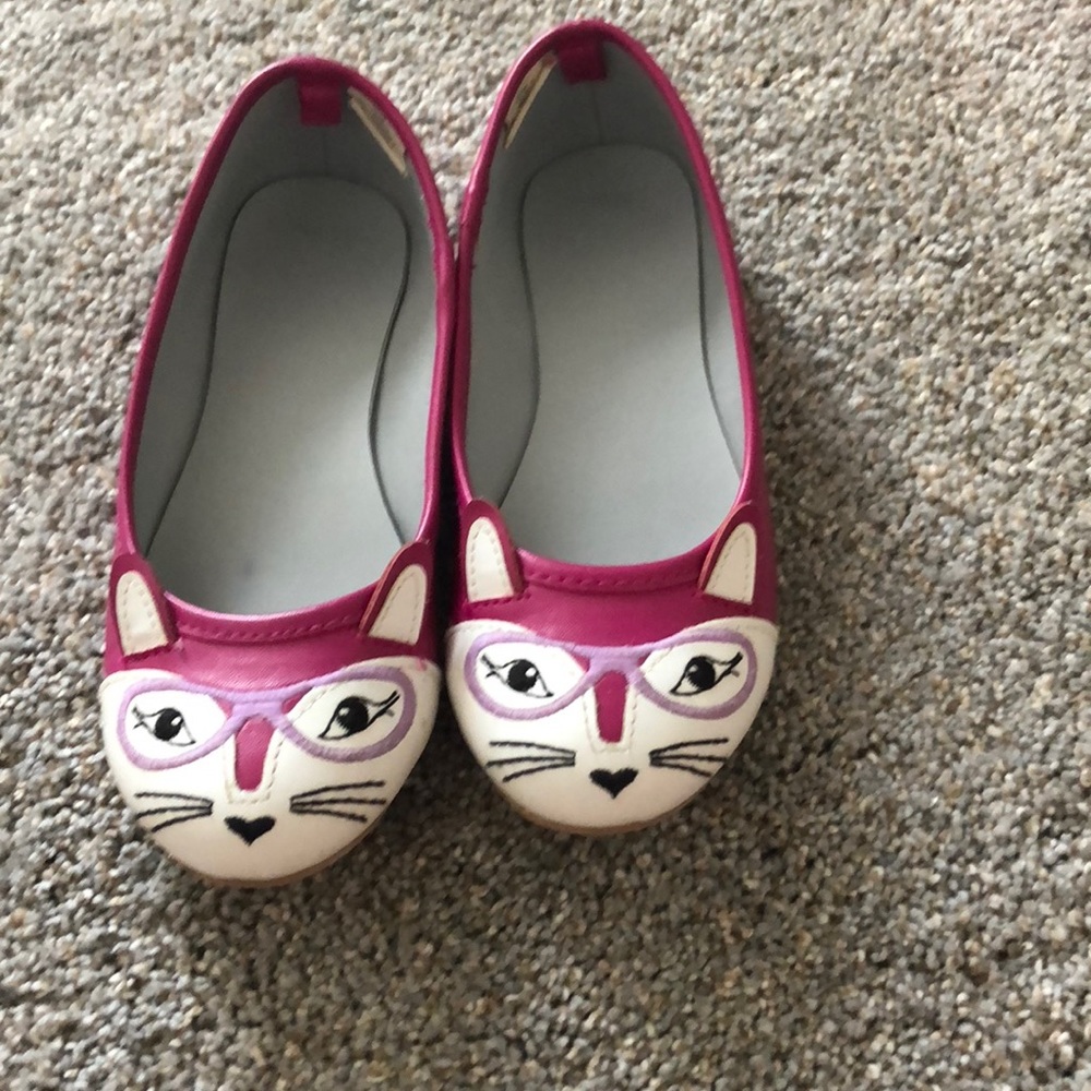Gymboree pink fox flats girls size 1